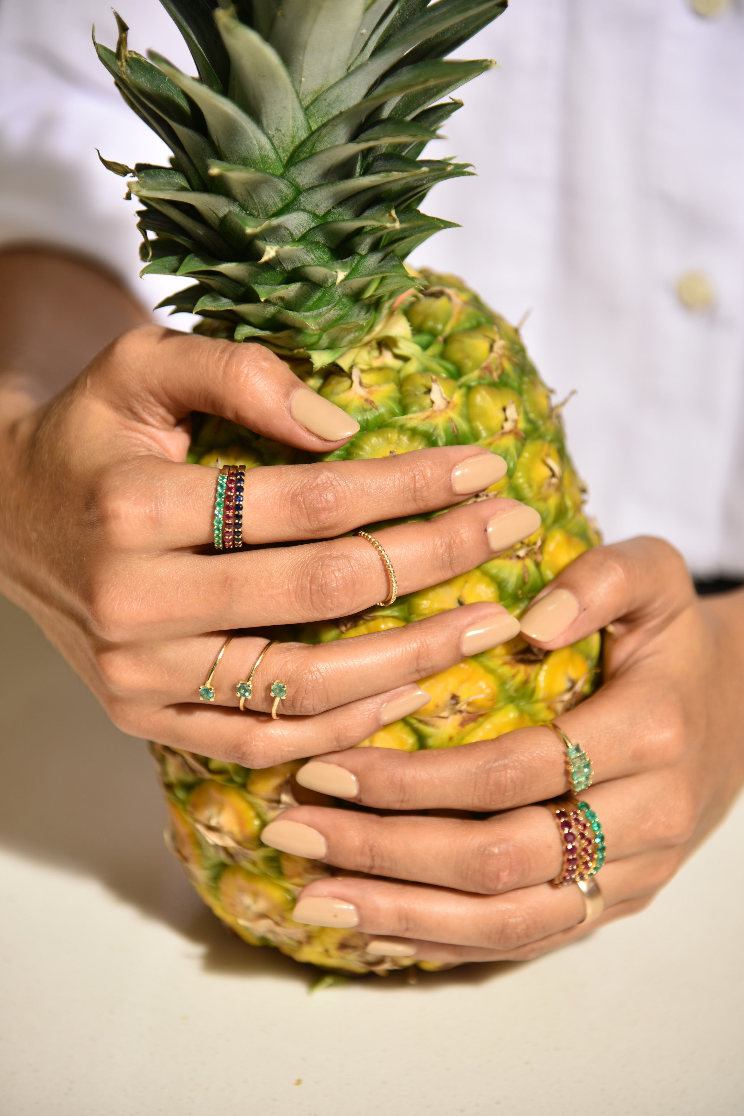 EMERALD ETERNITY RING 2MM