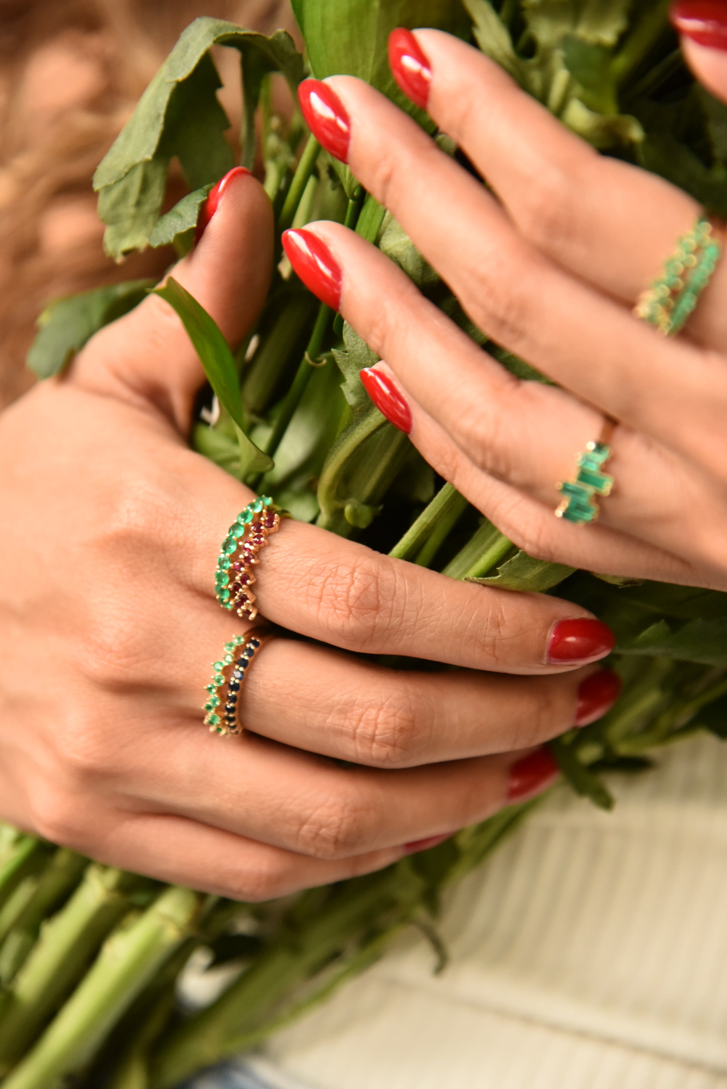 ZIGZAG RUBY RING 2MM