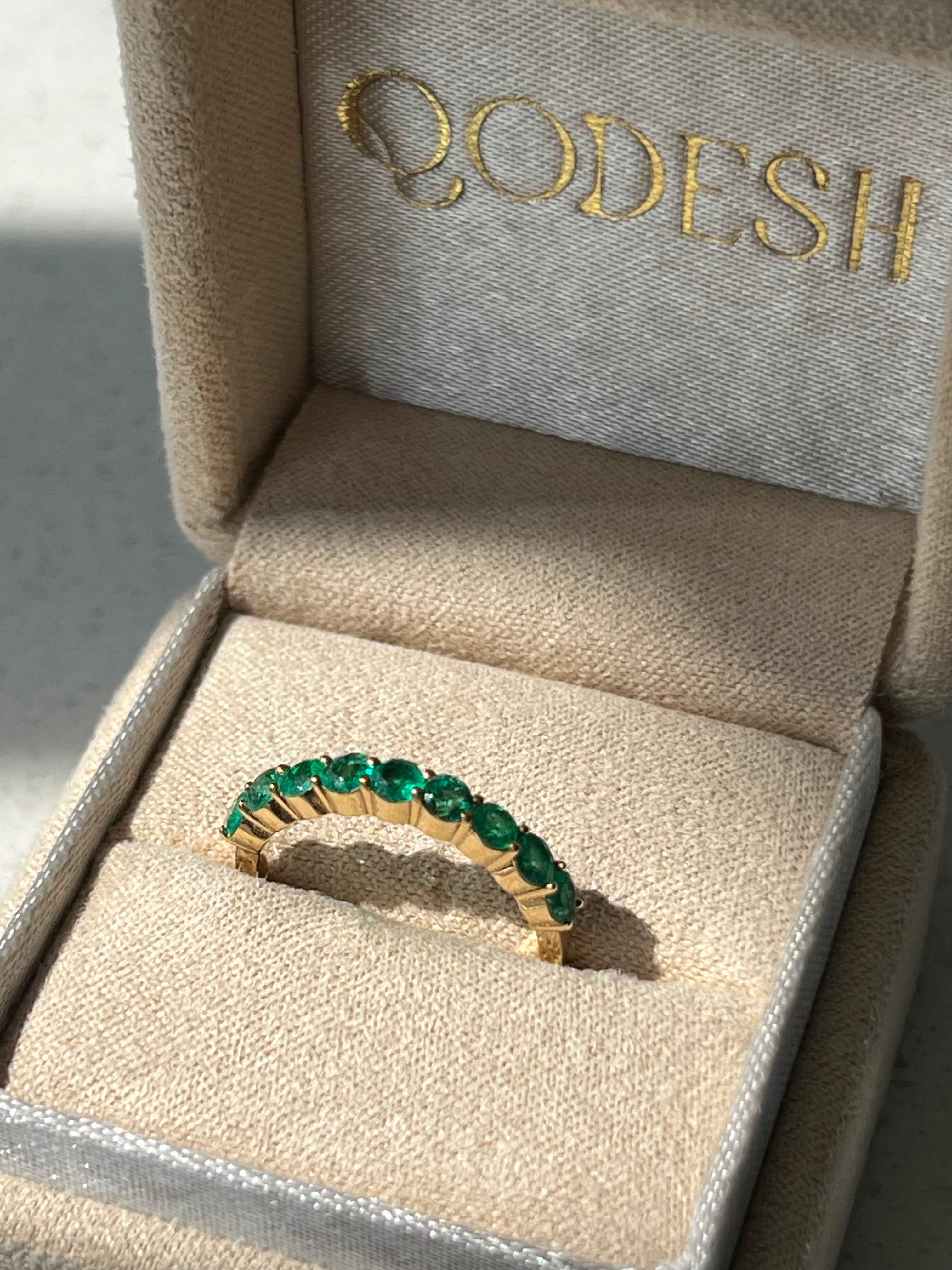 EMERALD ETERNITY RING 3MM